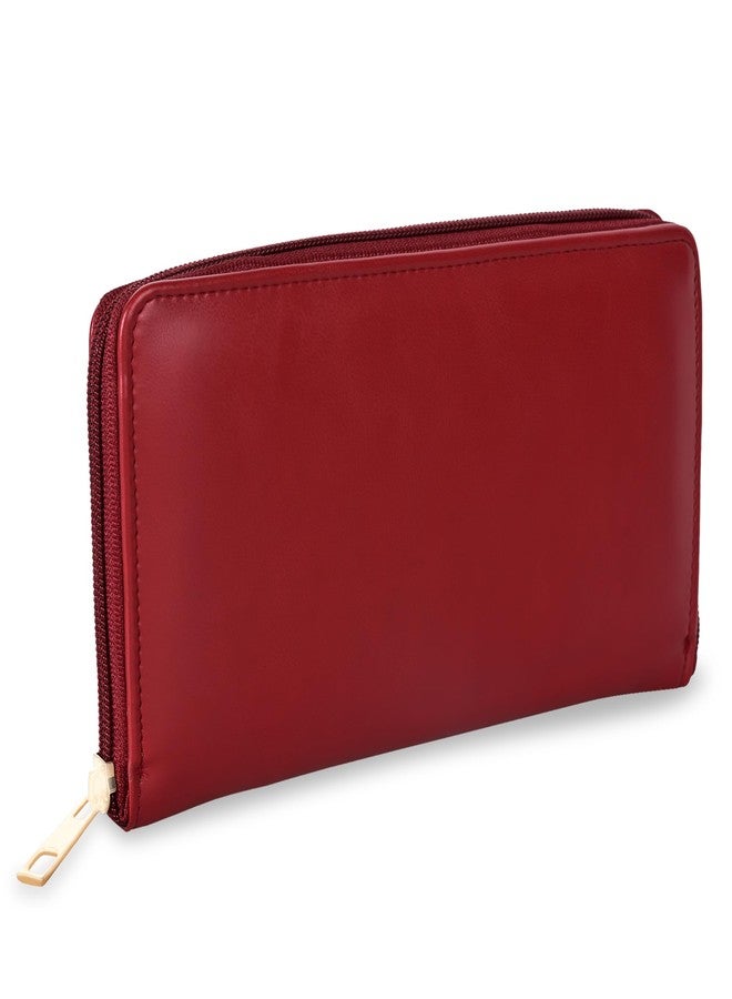 MARKQUES Zoey Red Zipper Wallet for Women and Girls | Stylish Vegan Leather Zip Purse for Ladies | Upto 8 Card Slots | Coin Pocket - Image 5